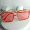 Gucci Oversized Square Sunglasses GU83 - Orange Frame, Pink Lenses