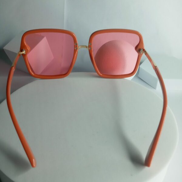 Gucci Oversized Square Sunglasses GU83 - Orange Frame, Pink Lenses