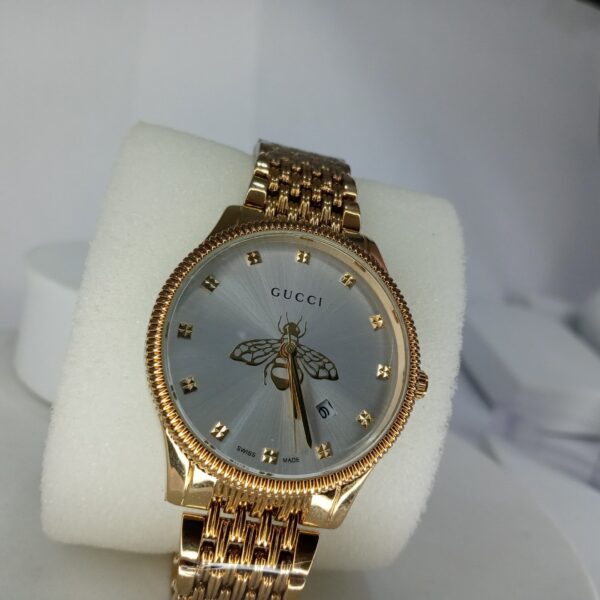 Gucci Gold-Tone Bee Motif Women's Quartz Chain Watch