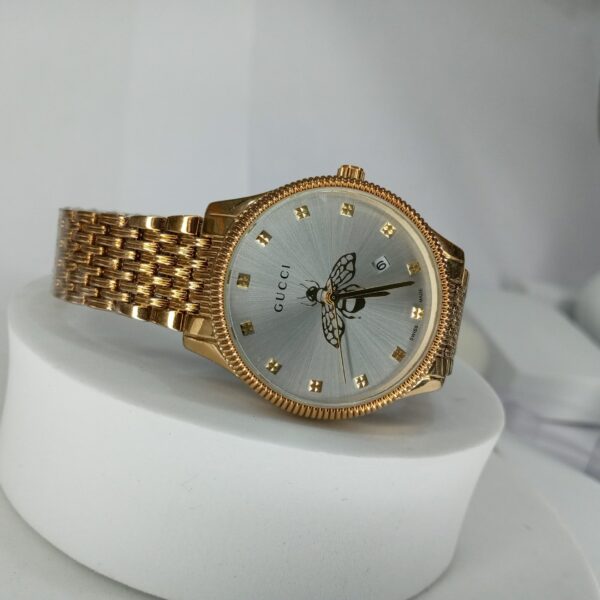Gucci Gold-Tone Bee Motif Women's Quartz Chain Watch