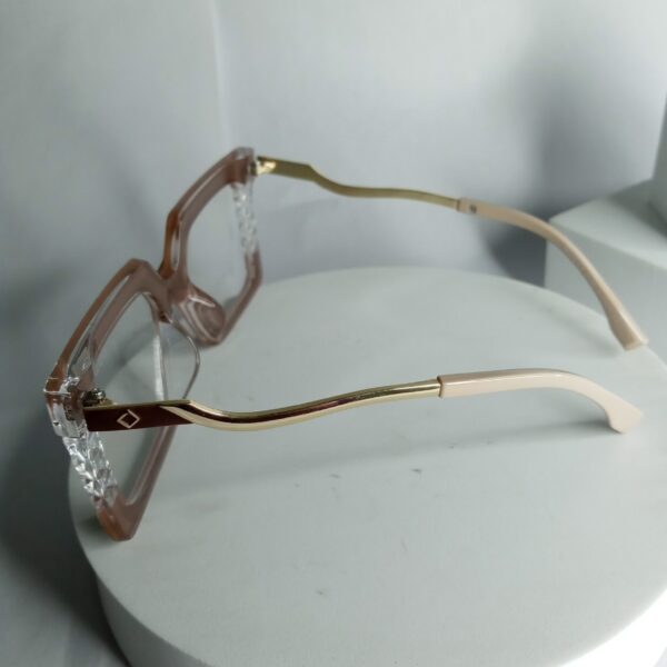 Gucci Unisex Brown Oversized Square Frame Glasses with Textured Temples