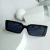 Gucci Rectangular Black Sunglasses with Gold Chain Link Detail GU82