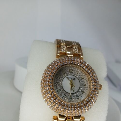 Guess Women's Gold-Tone Sparkling Crystal Analog Watch