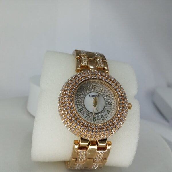 Guess Women's Gold-Tone Sparkling Crystal Analog Watch