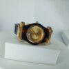 Guess Women's Gold Tone Faceted Crystal Tortoise Shell Analog Watch