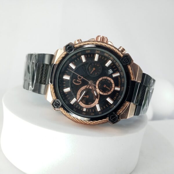 Guess Collection Men's Rose Gold-Tone Stainless Steel Chronograph Quartz Watch