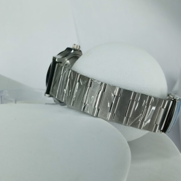 Hublot Style Men's Diamond Bezel Black Dial Stainless Steel Chain Watch