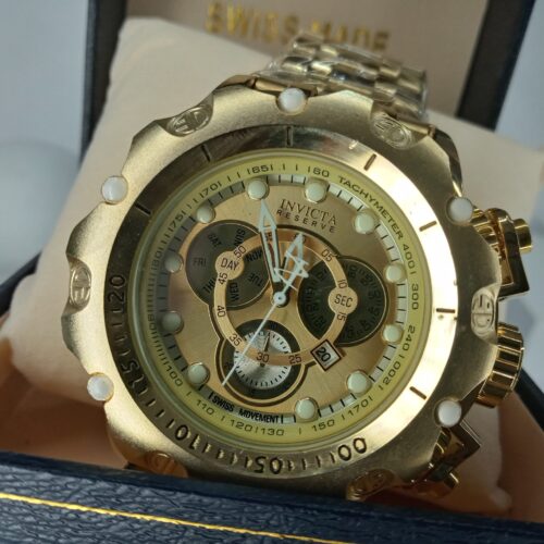 Invicta Reserve Venom Gold Chronograph Men's Stainless Steel Watch