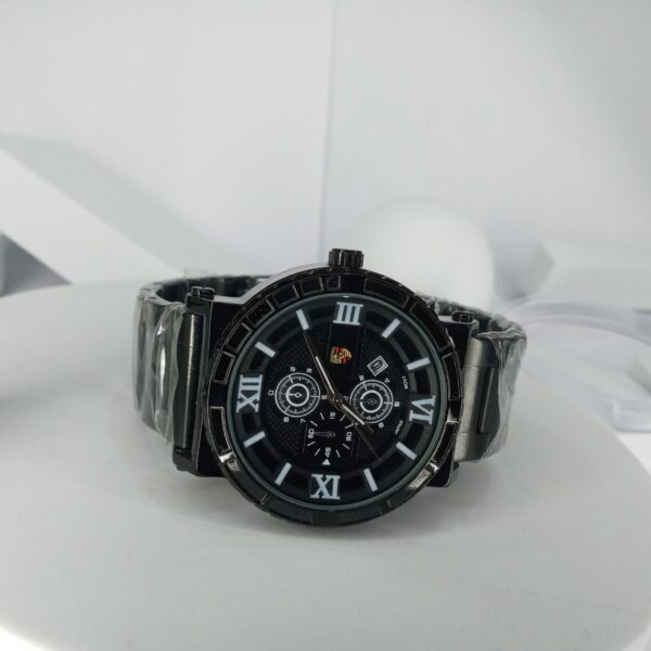 Porsche Men's Chronograph Black Stainless Steel Chain Watch