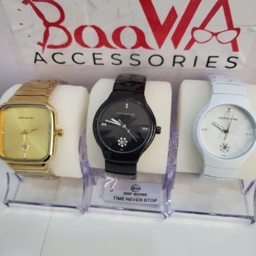 Keep Moving Elegant Diamond Accent Chain Watches - Square  Round Dials