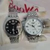 Longines Quartz Stainless Steel Couple Watches - Black  White Dials