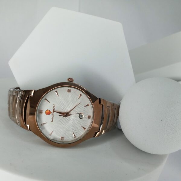 Lookworld 3243G Men's Elegant Rose Gold Quartz Chain Watch with Date