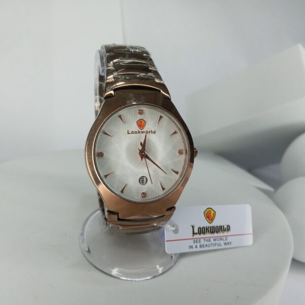 Lookworld 3243G Men's Elegant Rose Gold Quartz Chain Watch with Date