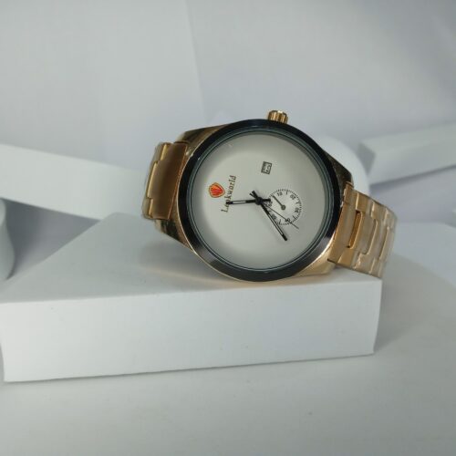 Lookworld A064 Men's Luxury Gold Stainless Steel Analog Watch with Date