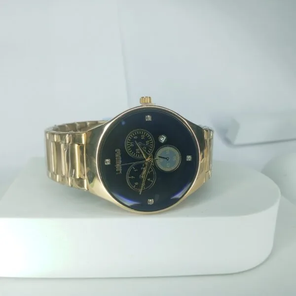 Lookworld Men's Gold Chronograph Watch with Black Dial
