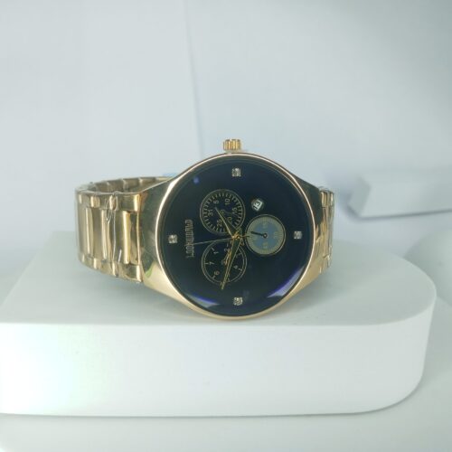 Lookworld Men's Gold Chronograph Watch with Black Dial