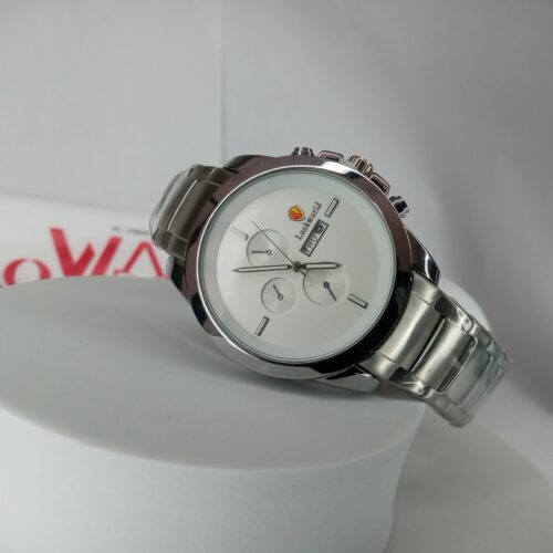 Lookworld A318 Men's Silver Stainless Steel Chronograph Watch with Date