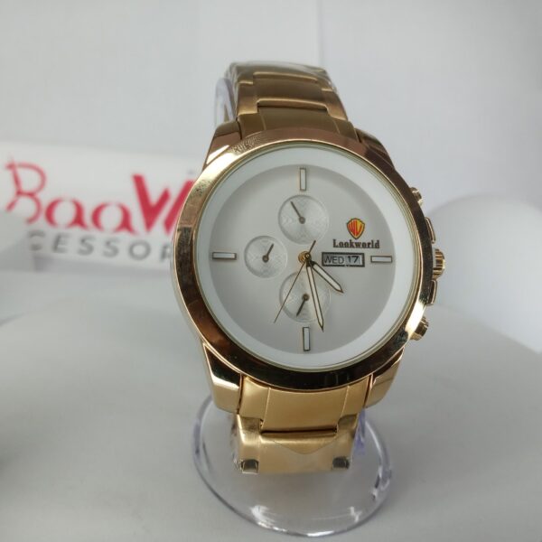 Lookworld A318 Men's Silver Stainless Steel Chronograph Watch with Date