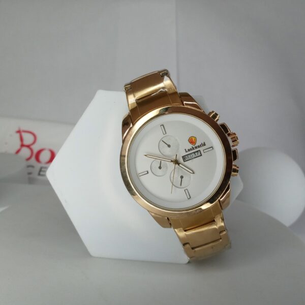 Lookworld A318 Men's Silver Stainless Steel Chronograph Watch with Date