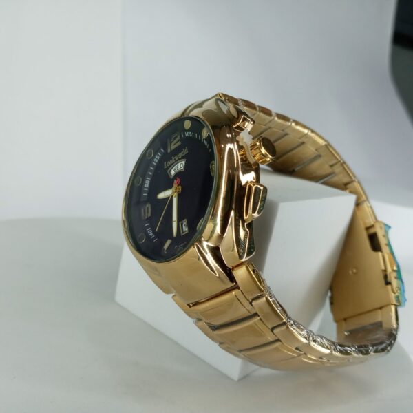 Lookworld B109G Men's Day-Date Stainless Steel Analog Watch