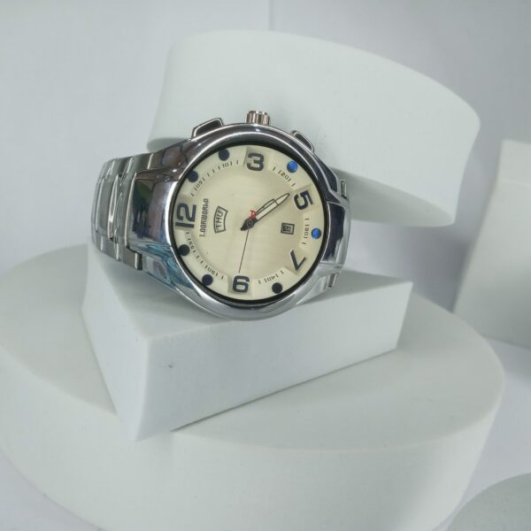 Lookworld B109G Men's Day-Date Stainless Steel Analog Watch