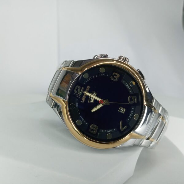 Lookworld B109G Men's Day-Date Stainless Steel Analog Watch