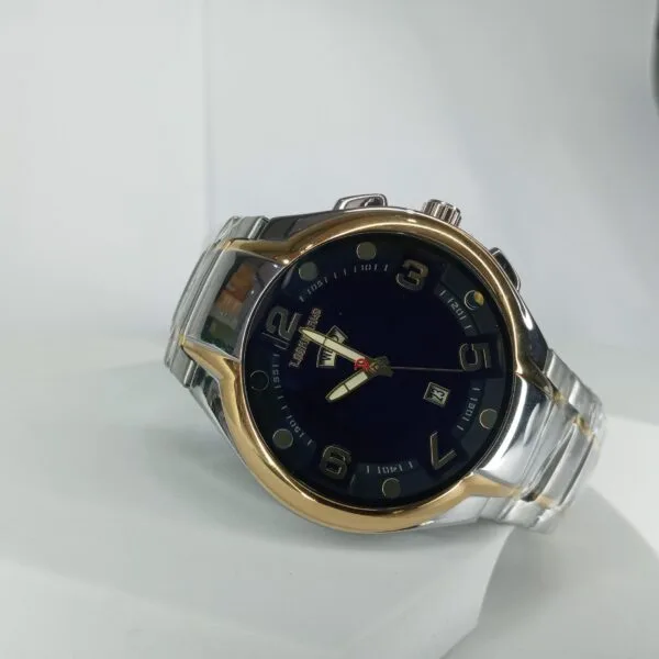 Lookworld B109G Men's Day-Date Stainless Steel Analog Watch