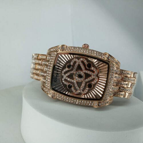 Lookworld Iced Out Rose Gold Men's Luxury Diamond Watch