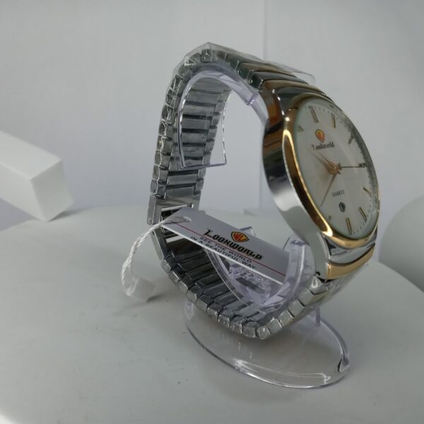 Lookworld Men's Silver Stainless Steel Quartz Analog Watch Y068G with Date