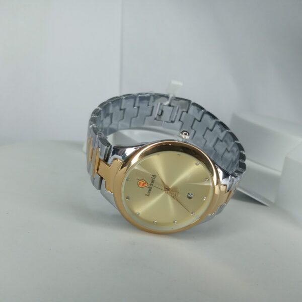 Lookworld Men's Two-Tone Gold Dial Quartz Chain Watch with Date