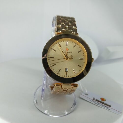 Lookworld Z3312G Men's Gold Stainless Steel Chain Analog Watch with Date