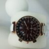 Louis Vuitton Women's Rose Gold Brown Dial White Leather Analog Quartz Watch