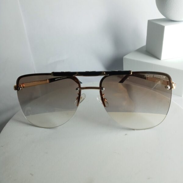 Louis Vuitton Men's Rimless Gold Shield Sunglasses