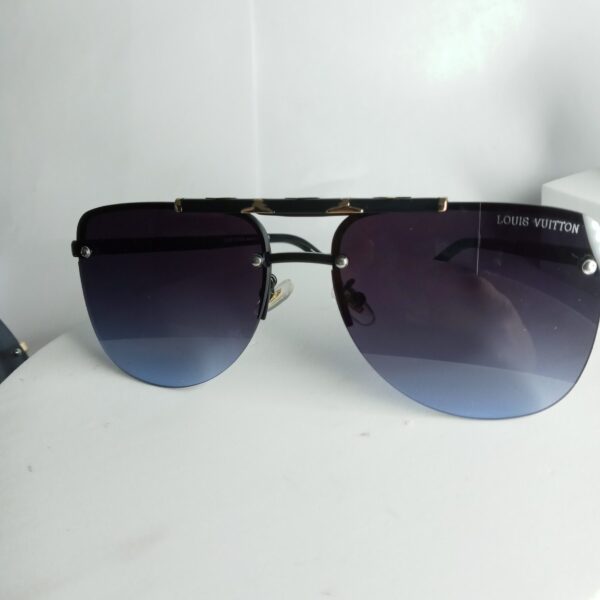 Louis Vuitton Men's Rimless Gold Shield Sunglasses