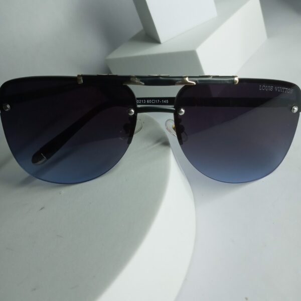 Louis Vuitton Men's Rimless Gold Shield Sunglasses