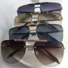 Louis Vuitton Men's Rimless Gold Shield Sunglasses