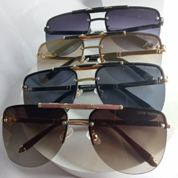 Louis Vuitton Men's Rimless Gold Shield Sunglasses