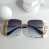 Louis Vuitton Gold Rectangle Sunglasses with Rhinestone Sides  Gradient Lenses