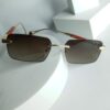Maybach MB325 Rimless Rectangle Sunglasses - Gold  Brown