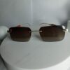 Maybach MB325 Rimless Rectangle Sunglasses - Gold  Brown