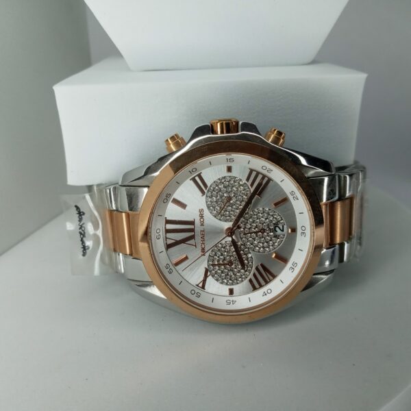 Michael Kors Women's Two-Tone Chronograph Watch with Crystal Accents