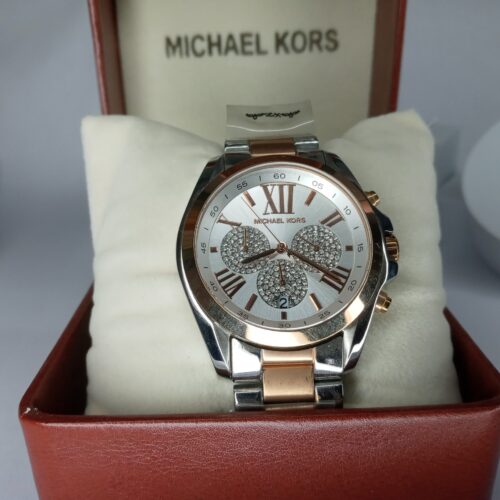 Michael Kors Women's Two-Tone Chronograph Watch with Crystal Accents
