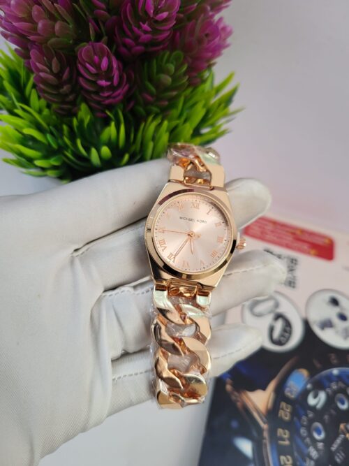 Michael Kors Rose Gold Chain Link Women's Luxury Analog Watch