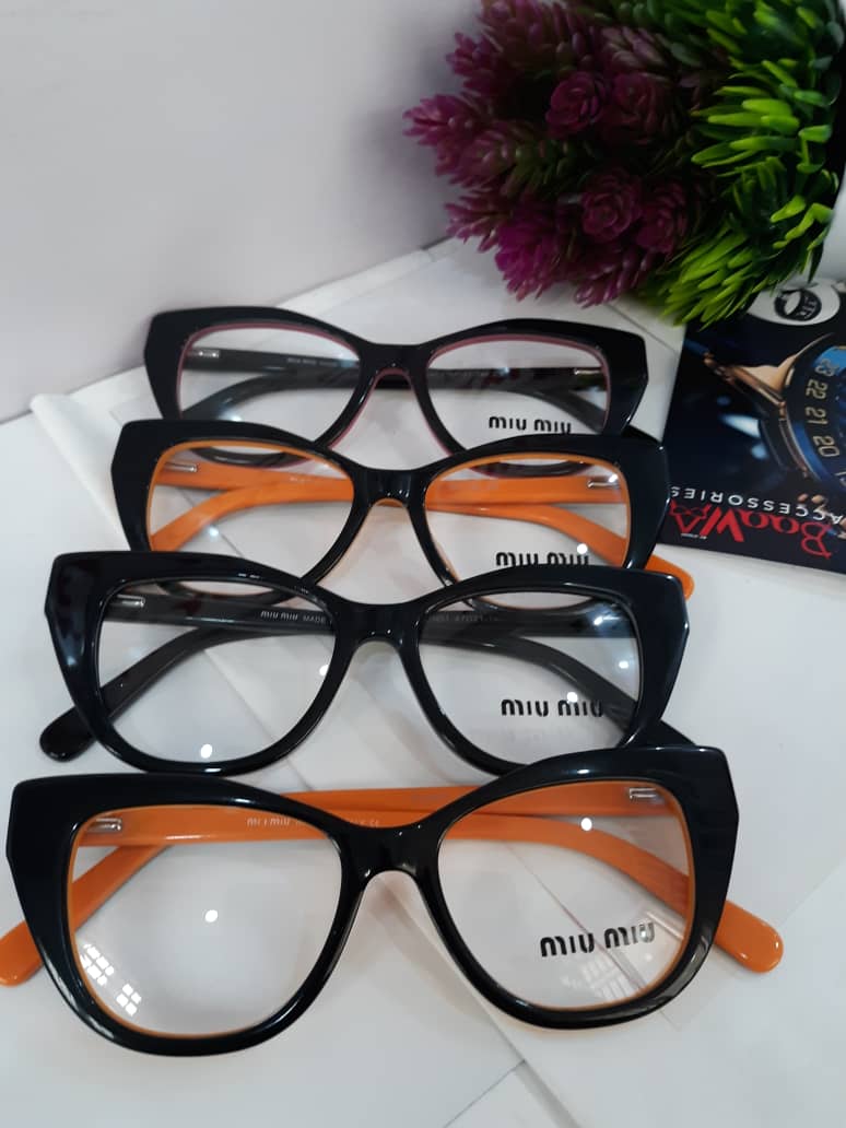 Miu Miu Women's Thick Frame Cat Eye Glasses MM380