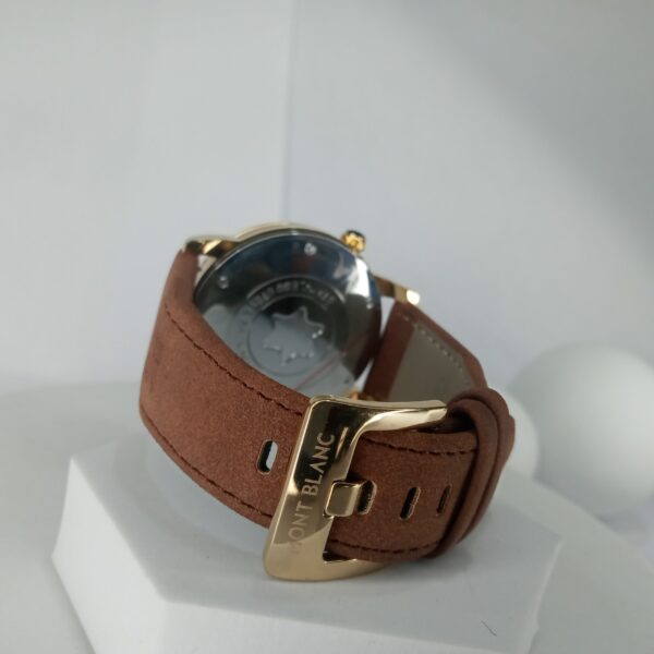 Montblanc Exo Tourbillon Dual Dial Gold-Tone Men's Leather Watch