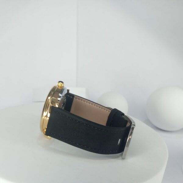 Montblanc Quartz Men's Silver Watch with Blue Leather Strap