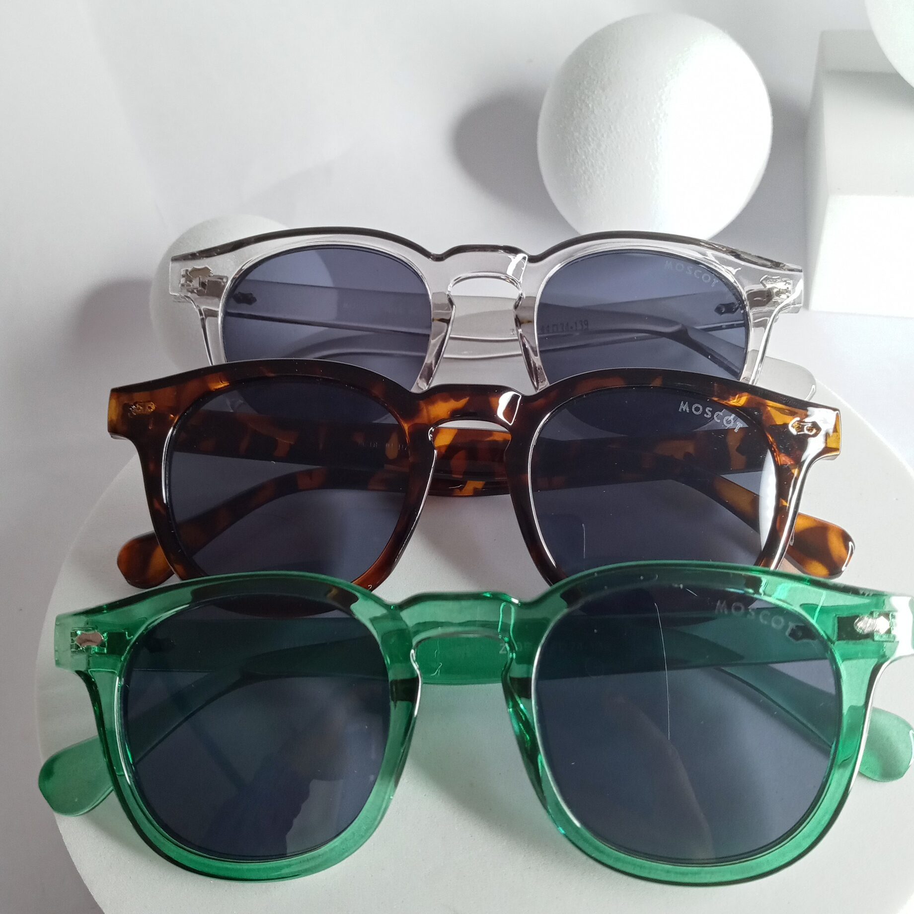 Moscot MS37 Transparent Frame Sunglasses