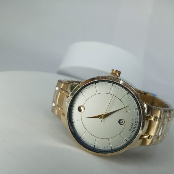 Movado Men's Luxury Gold-Tone Swiss Quartz Stainless Steel Watch with Date