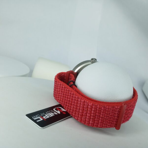 Nepic Men's Sporty Wheel Rim Quartz Watch with Red Fabric Strap