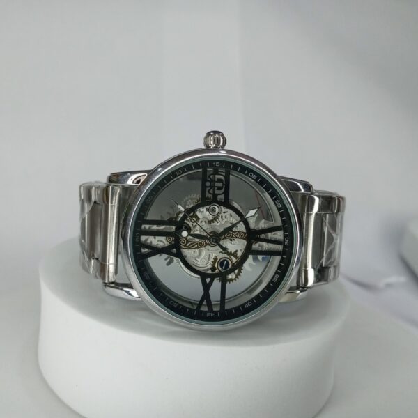 Nepic Gold Skeleton Automatic Men's Stainless Steel Chain Watch